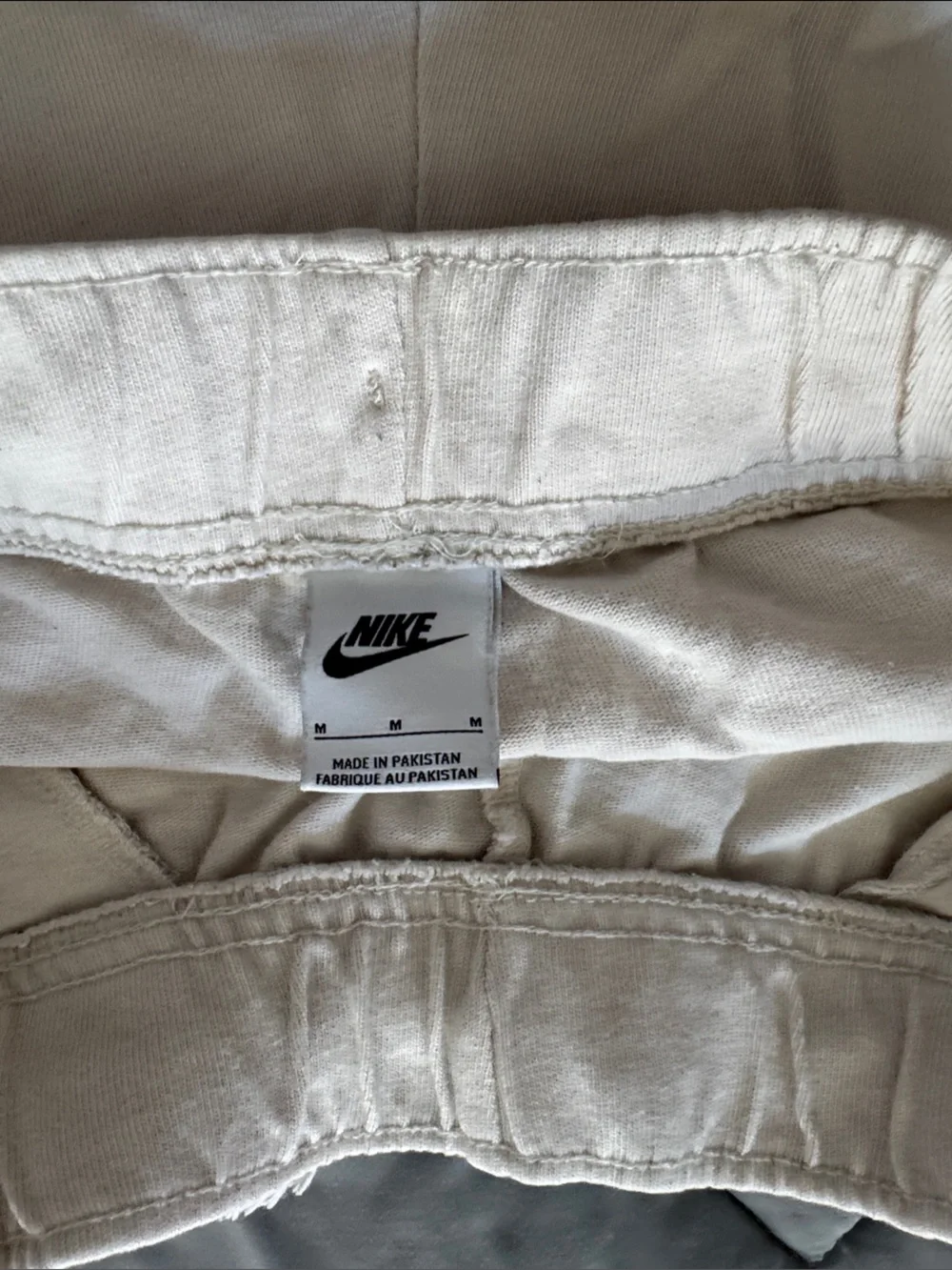 Nike Women's White Drawstring Terry Athletic Shorts